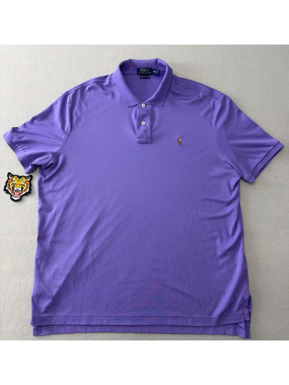 257/744 Polo Ralph Lauren Pima Soft Touch Polo Men’s XXL Purple Pony